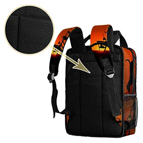 LORVIES Japanese Crane Art School Bag for Student Bookbag Teens Travel Backpack Casual Daypack Travel Hiking Camping