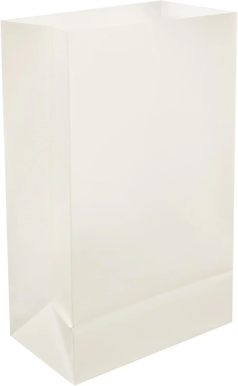 LumaBase Plastic Luminaria Bags, White - Set of 12