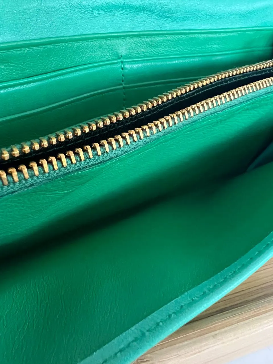 Menta Nappa Gaufre Long Wallet
