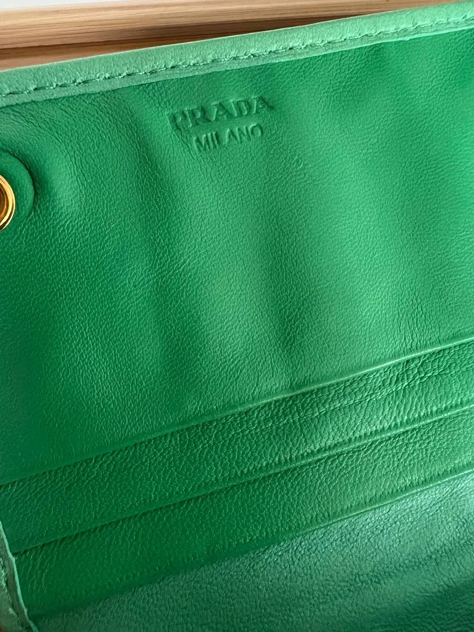 Menta Nappa Gaufre Long Wallet