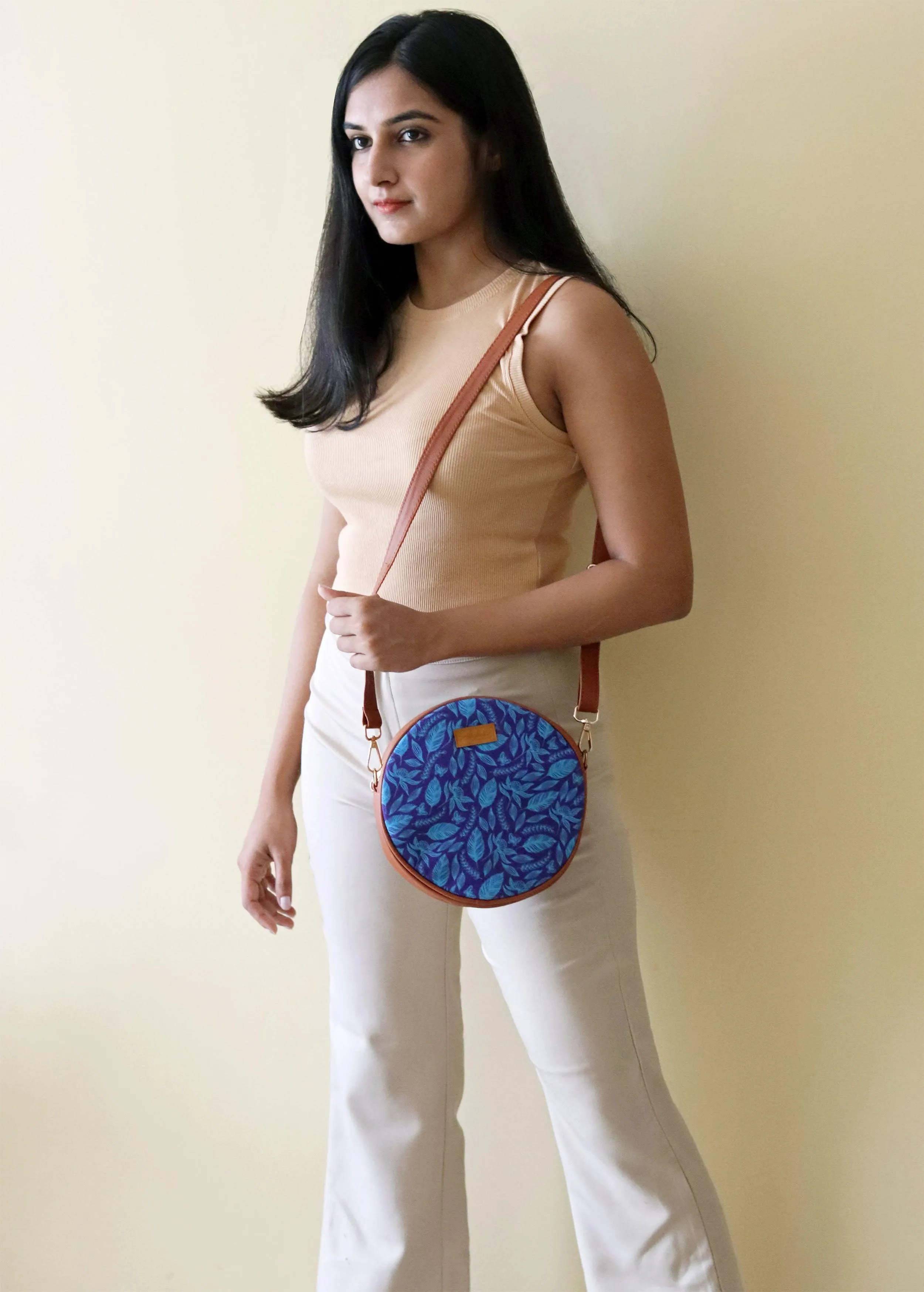 Midnight Forest Blue Orbit Sling Bag