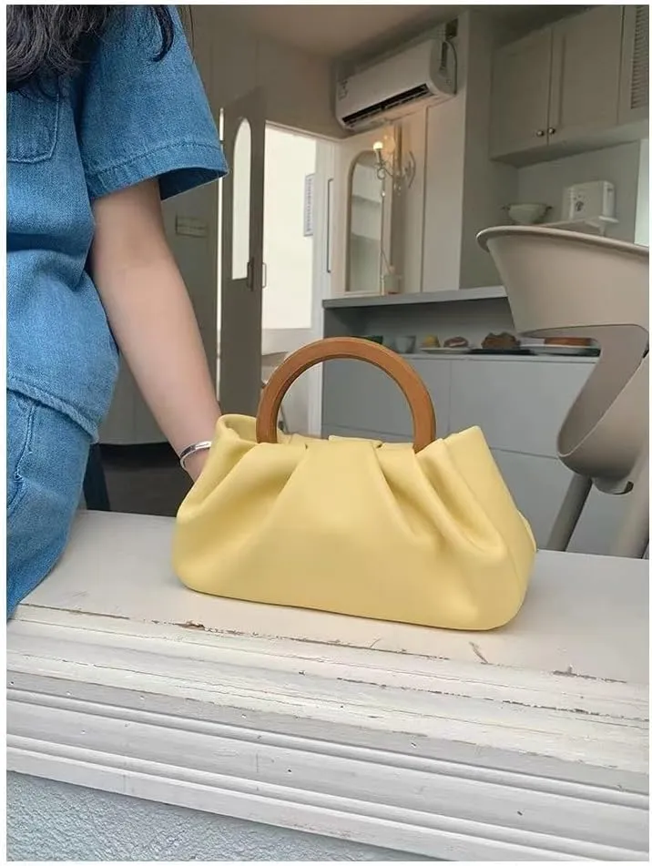 Mini Cloud Pouch Bag Small Handbag Dumpling Purses Crescent Bags Purses for Women, Fashion Underarm Bag Top-Handle Bags
