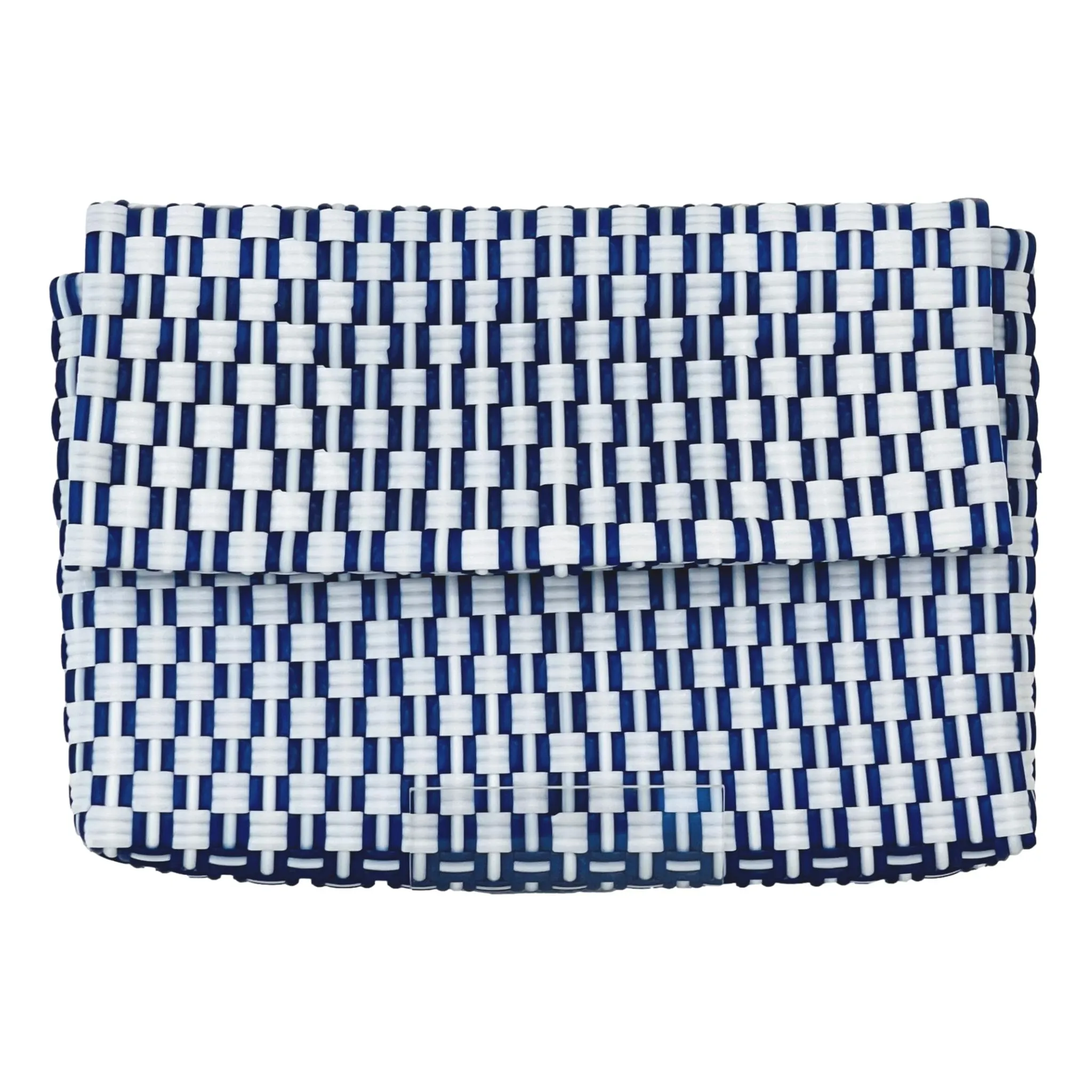 NAVY WHITE Paris Retro Clutch