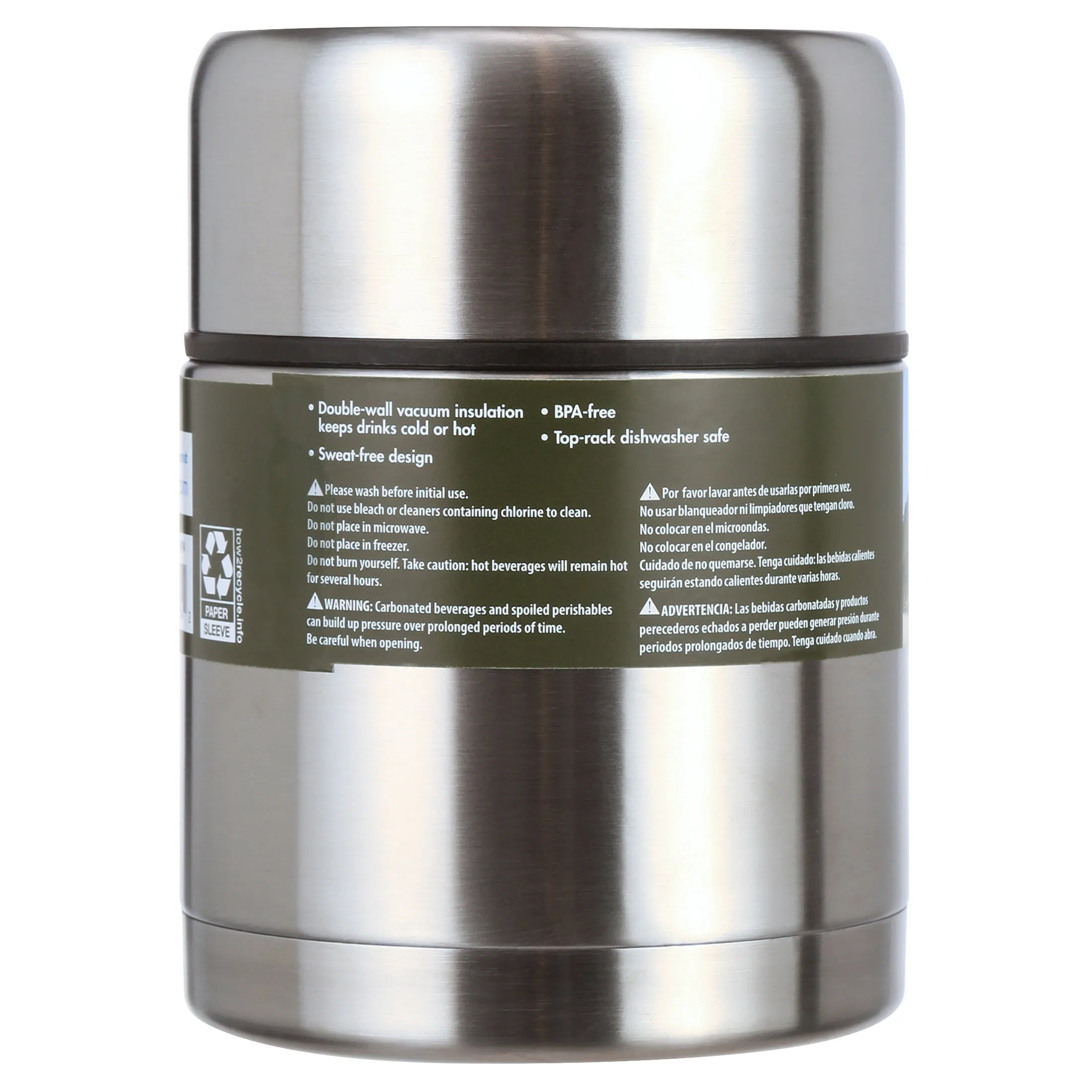 Ozark Trail 16-Ounce Double-Wall Vacuum-Insulated Stainless Steel Food Jar