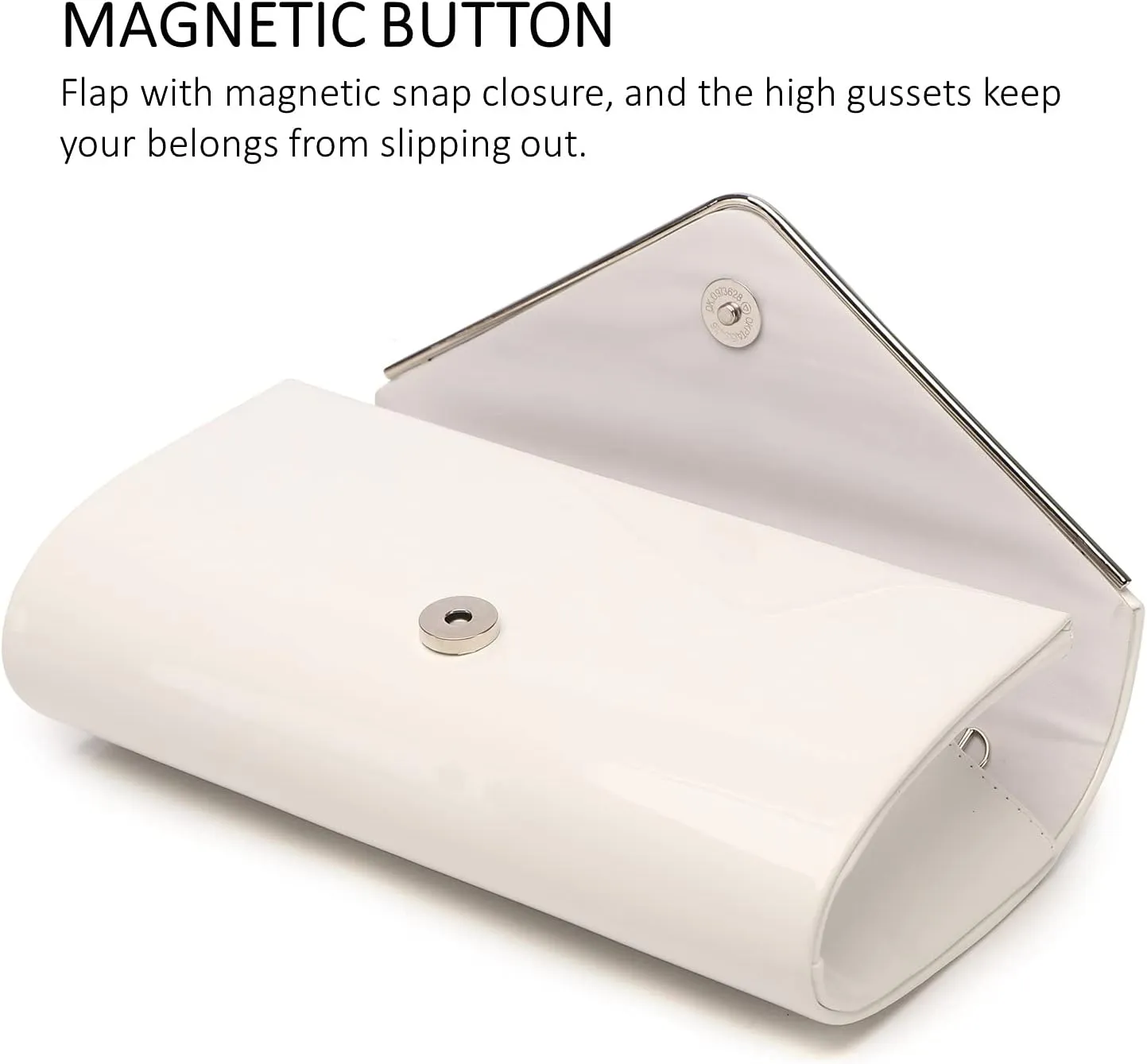 Patent Leather Envelope Clutch Womens Evening Handbag Stylish Shoulder Bag Purse for Christmas Wedding Party Prom