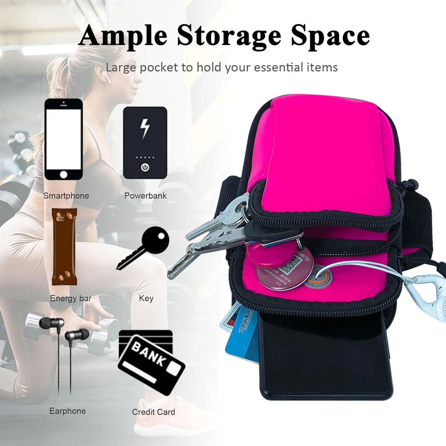 Phone Holder for Running Armband Cell Phone Holder,Small Purses for Women Crossbody Bags Kids,iPhone 16 16e 15 14 13 12 11 Pro Max Xs Xr X Plus Mini Galaxy Ultra Plus S25 Note 10 Gym Arm Band