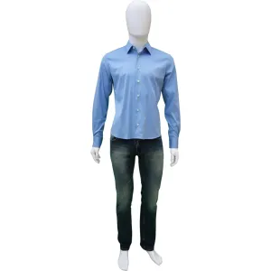 PRADA BLUE WOVEN BUTTON-UP SHIRT