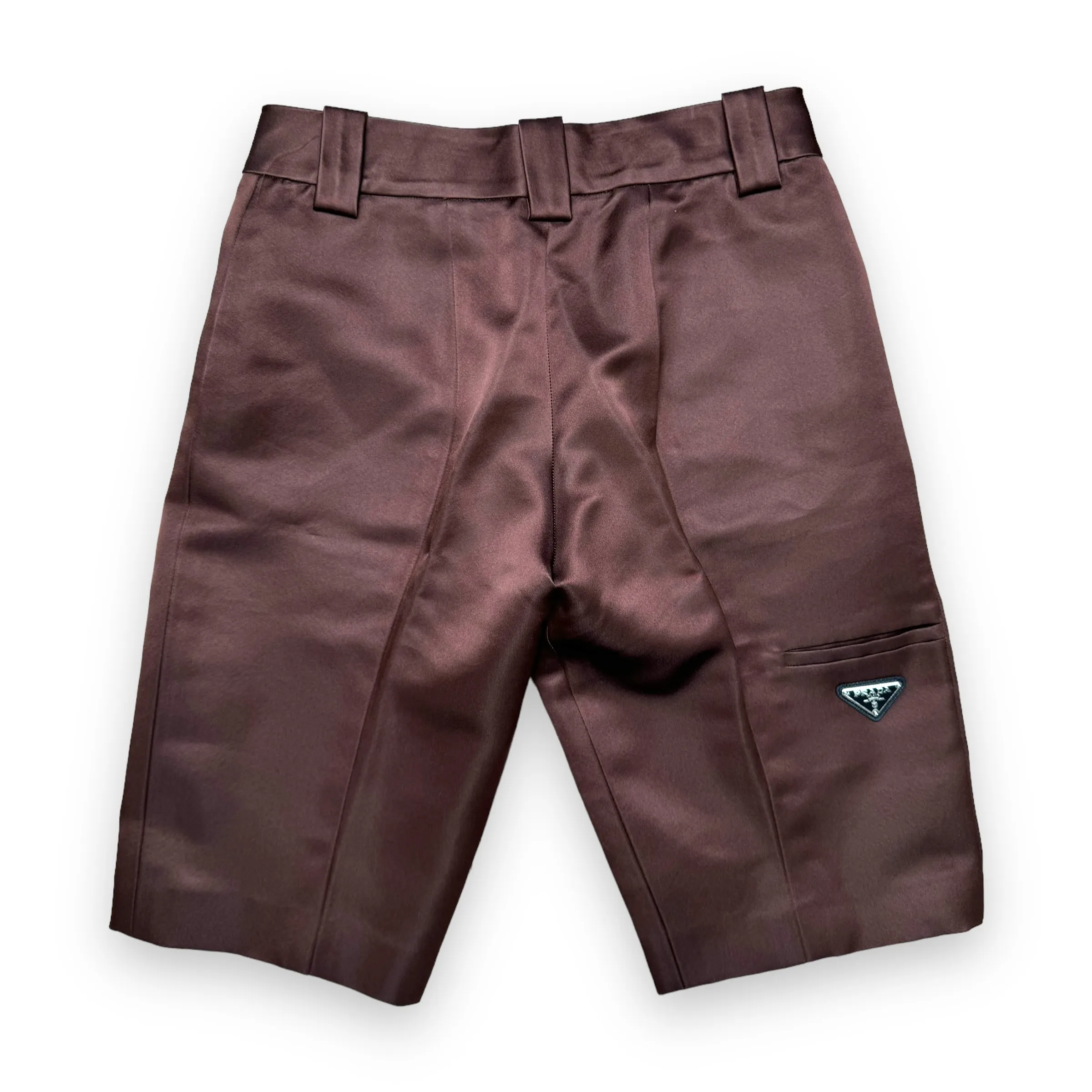 Prada Brown Silk Shorts - 2019 Runway