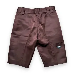 Prada Brown Silk Shorts - 2019 Runway