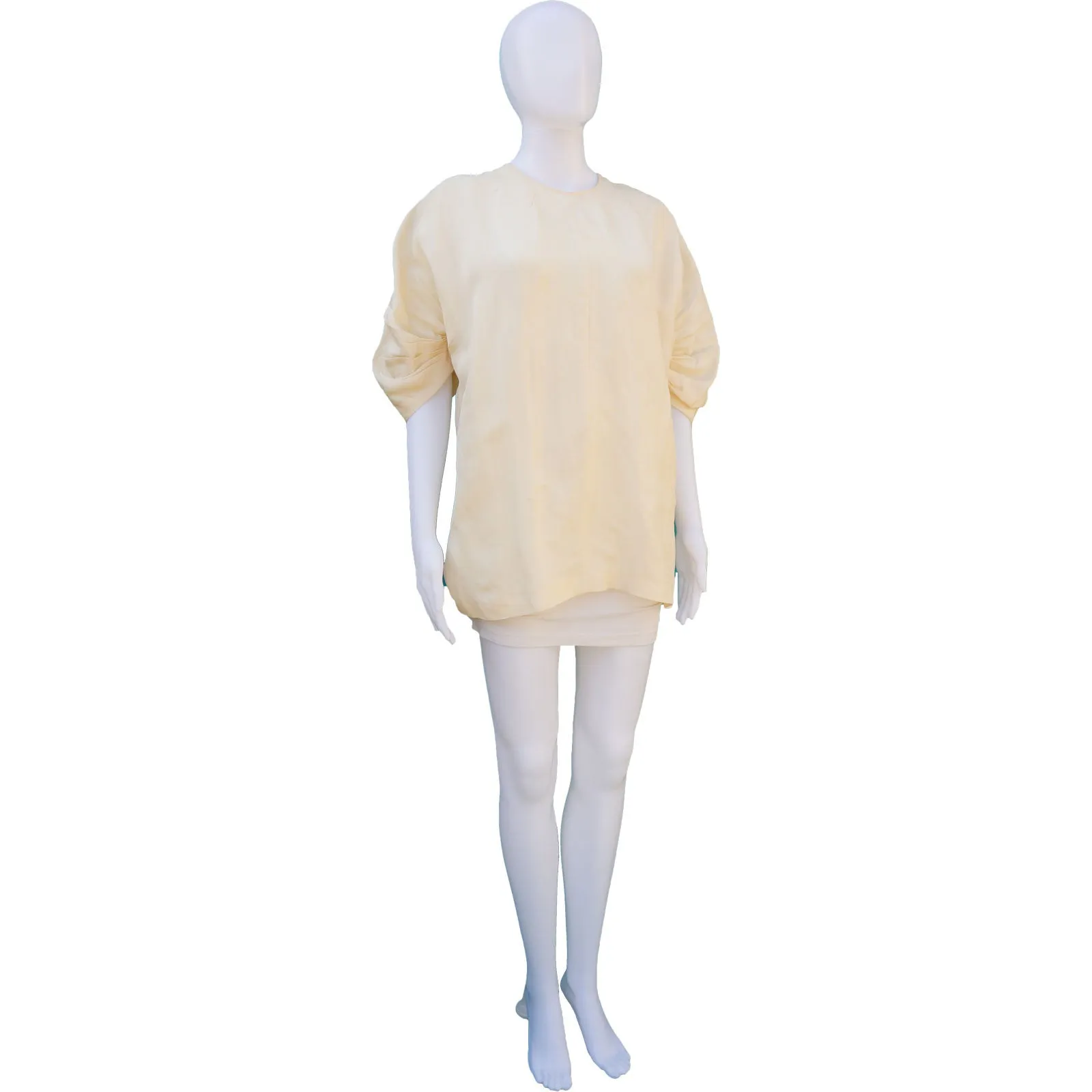PRADA CREW NECK SHORT SLEEVE TUNIC TOP