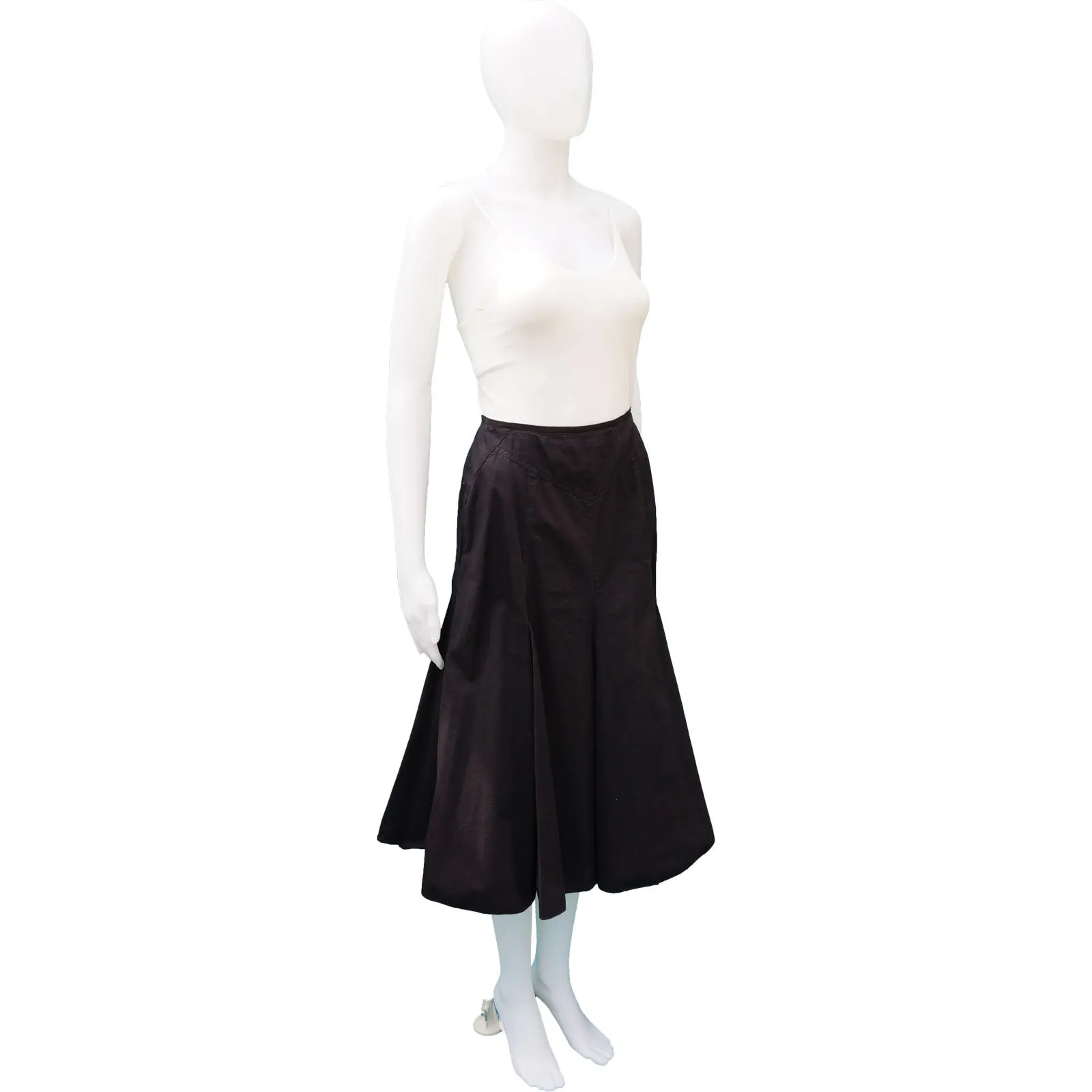 PRADA FLARED MIDI SKIRT