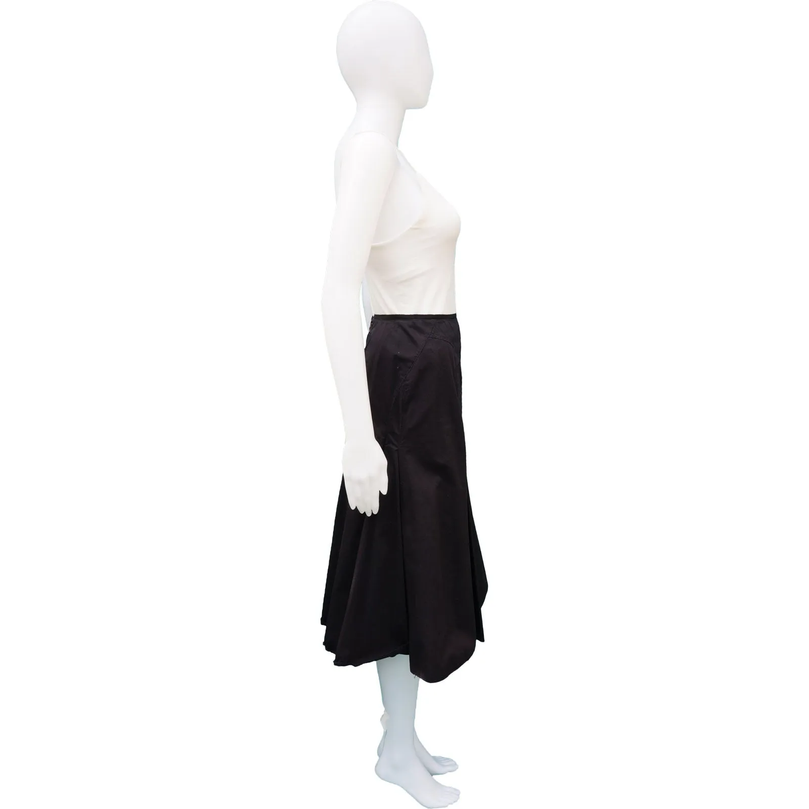 PRADA FLARED MIDI SKIRT