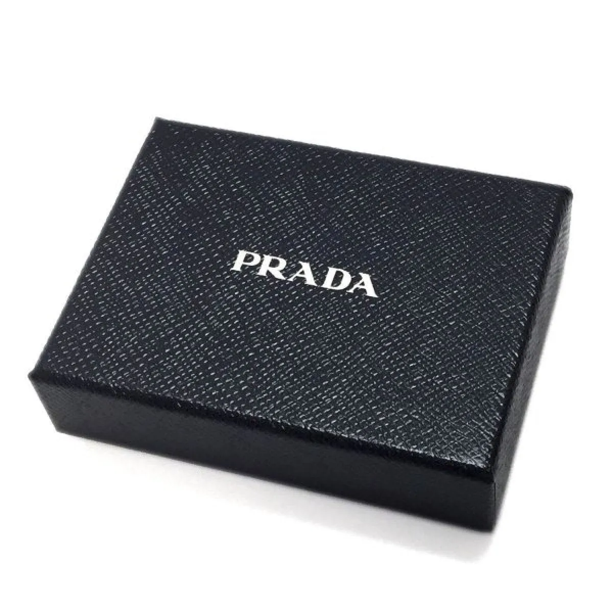Prada Mens Saffiano Flap Card Holder Wallet Baltico Blue 2MC122