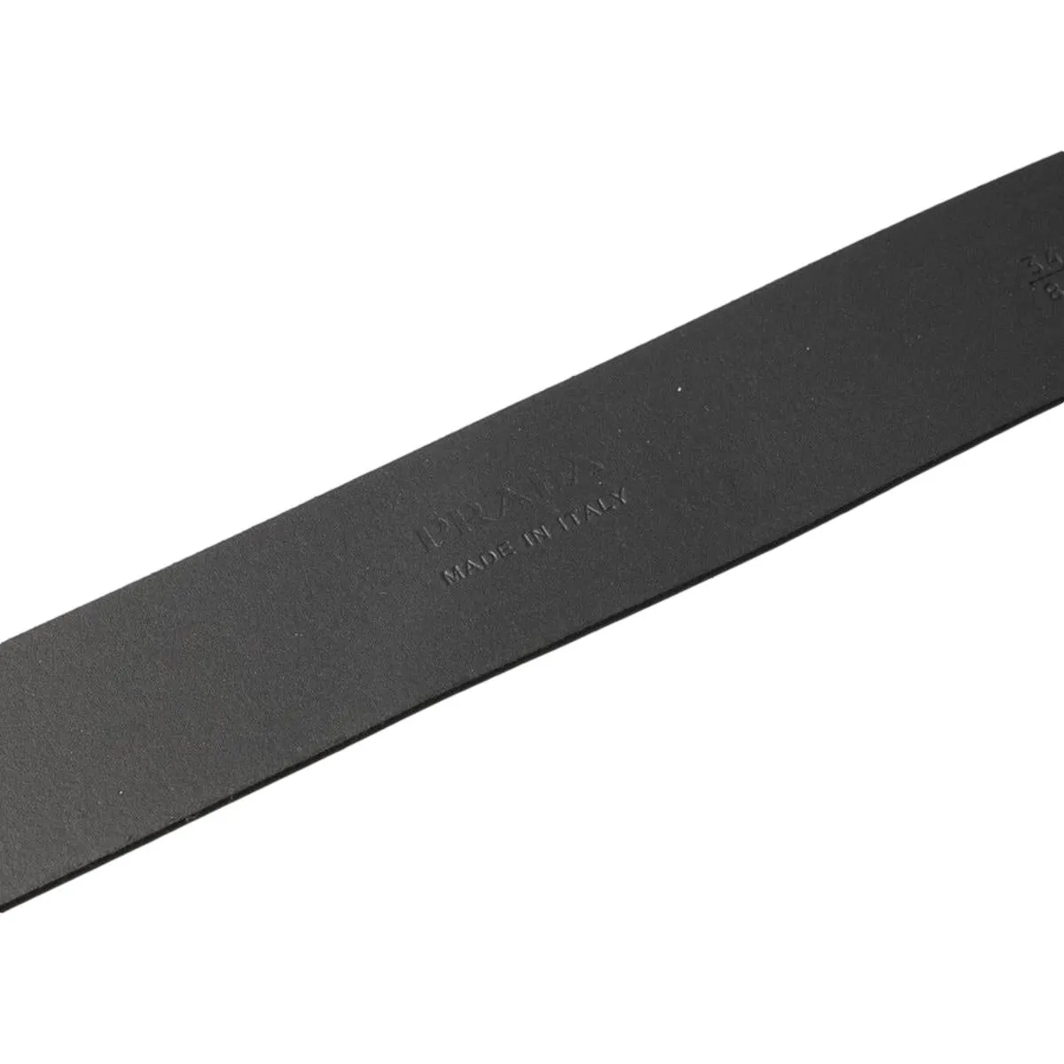 Prada Navy Blue Saffiano Leather Belt Brushed Silver Buckle 110/44 2CM046