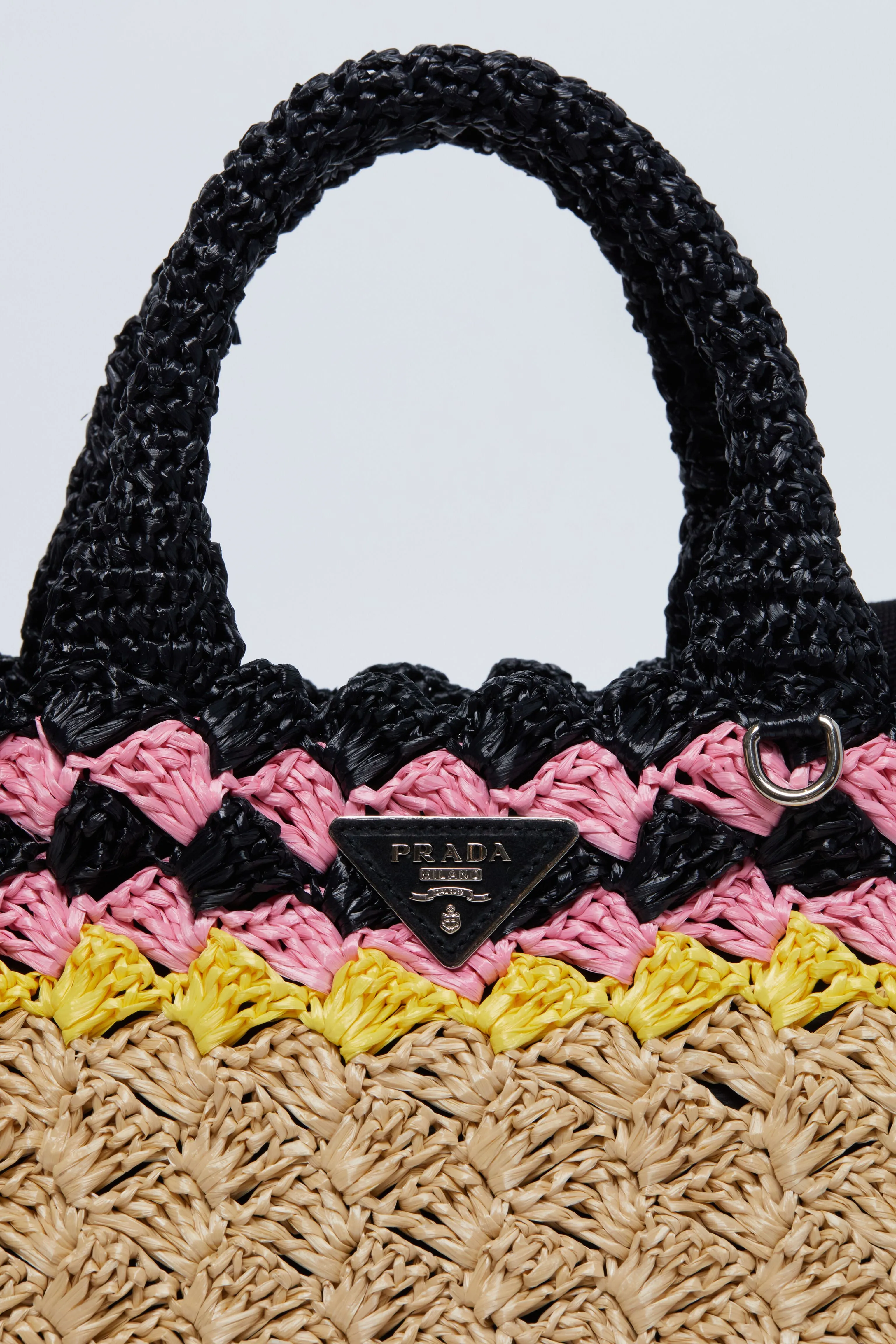 Prada Raffia Canapa Tote Bag