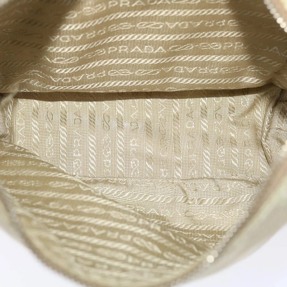 PRADA Shoulder Bag Nylon Leather Cream  50154