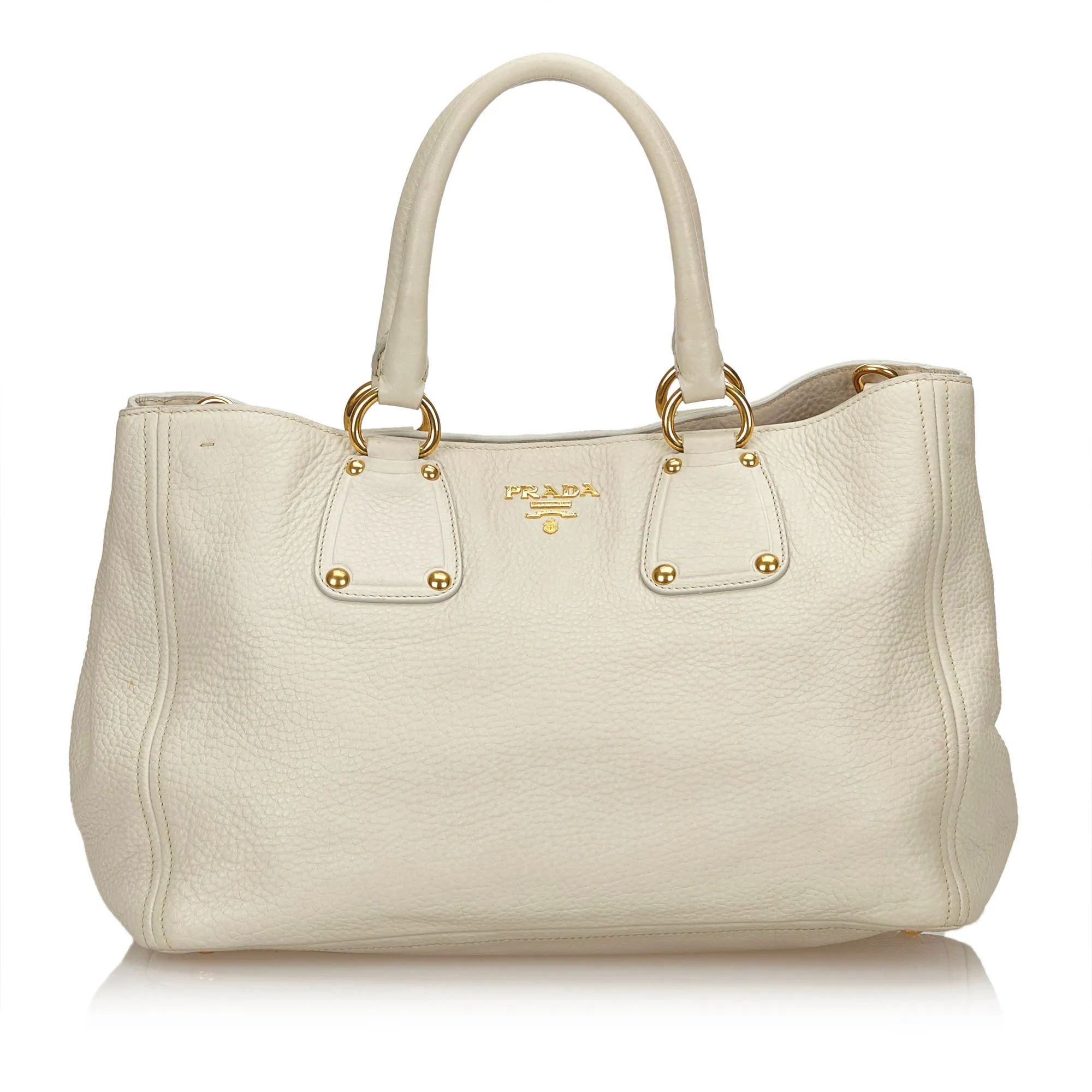 PRADA VITELLO DAINO GRAINED LEATHER SHOULDER BAG