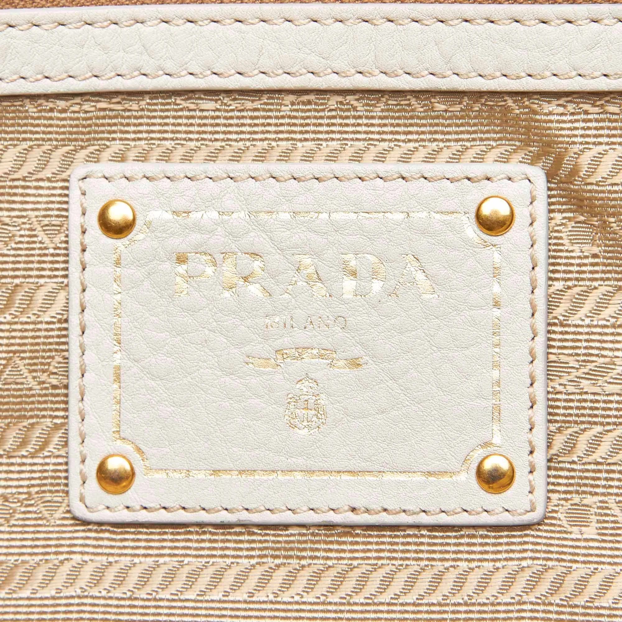 PRADA VITELLO DAINO GRAINED LEATHER SHOULDER BAG