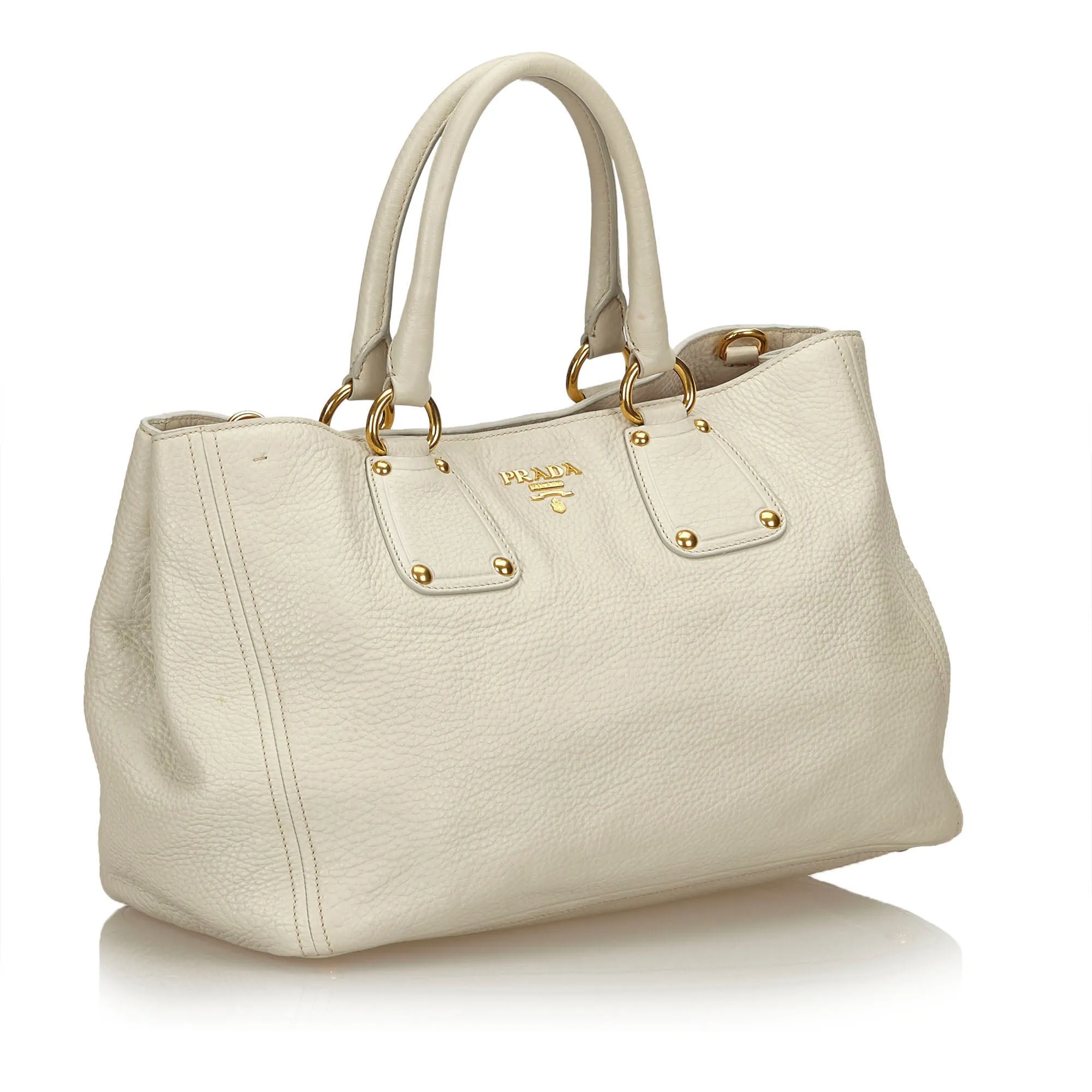 PRADA VITELLO DAINO GRAINED LEATHER SHOULDER BAG