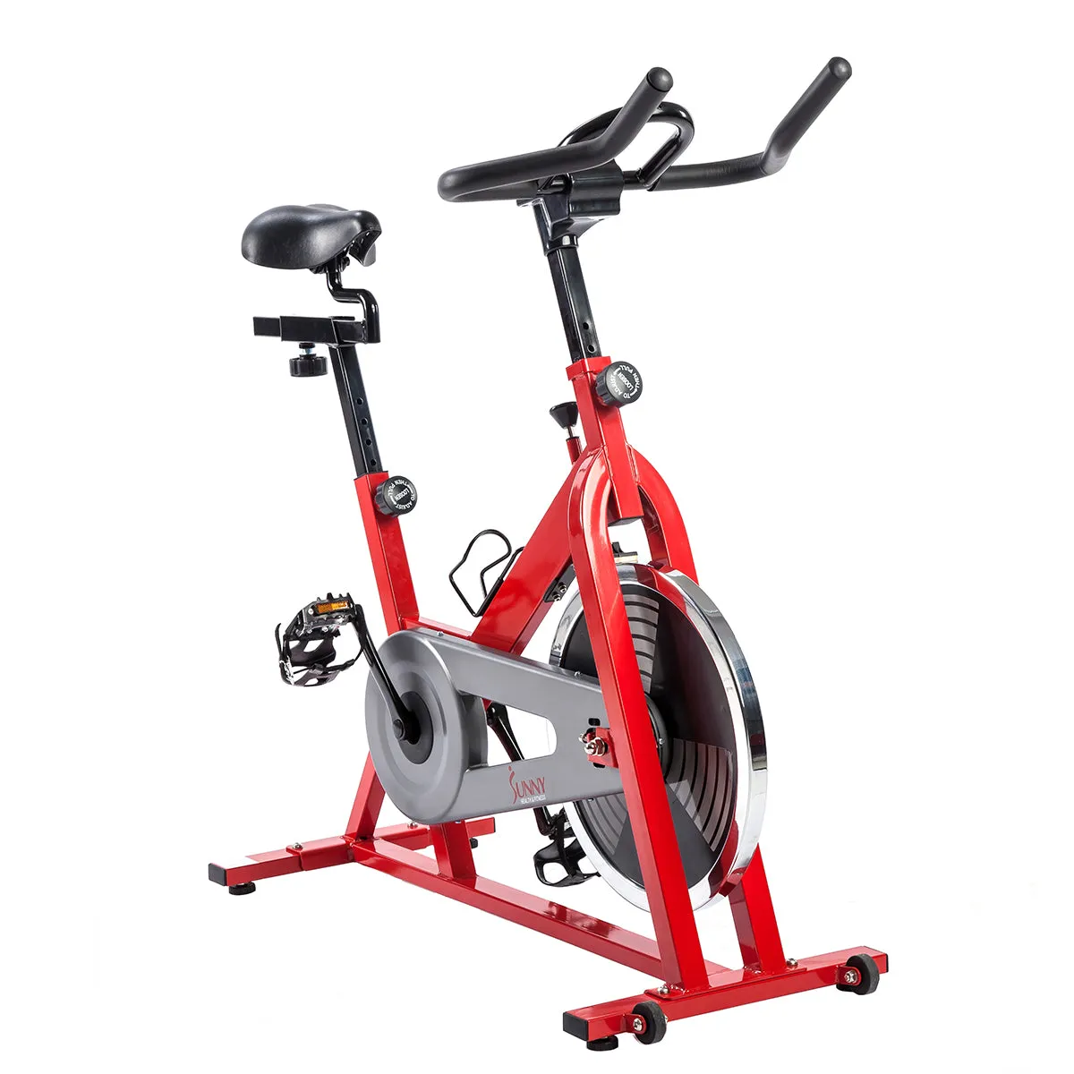 Red Chain Drive Indoor Cycling Exercise Bike Trainer