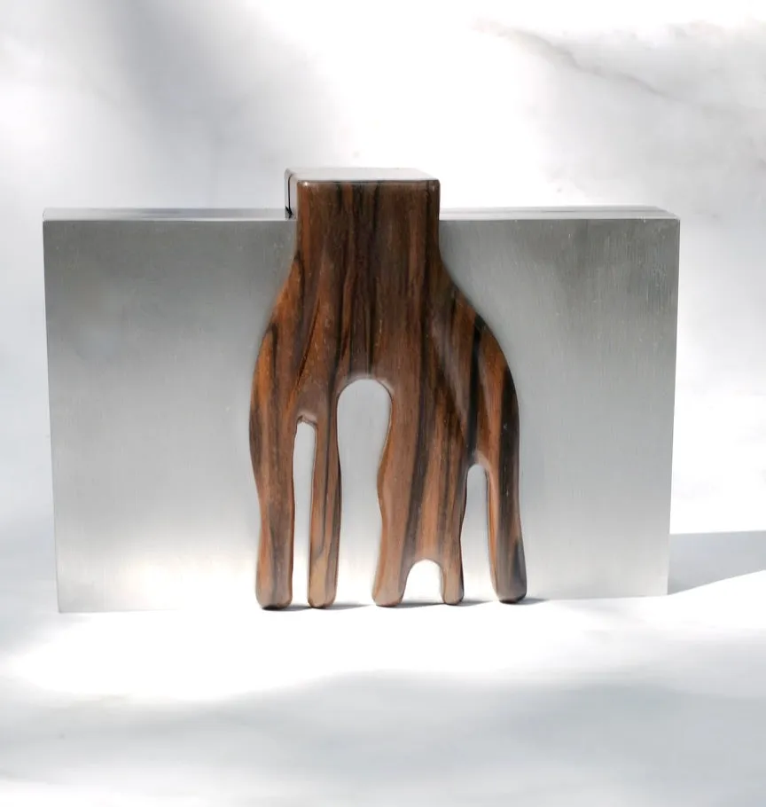 Scorpio Wood Clutch