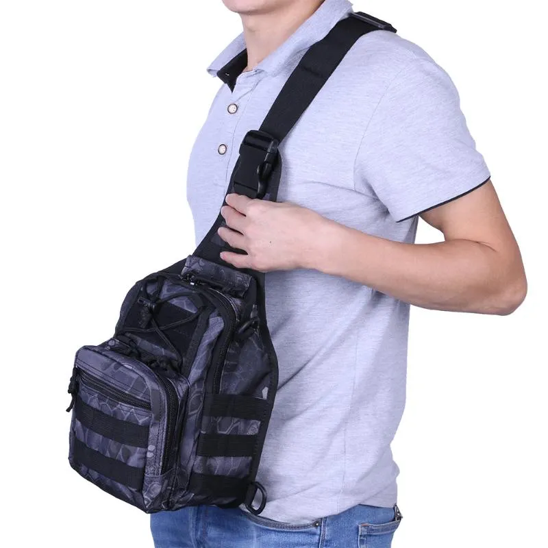 Sidiou Group Men Single Shoulder Messenger Bag Waterproof Military Knapsack Crossbody Sling Bags