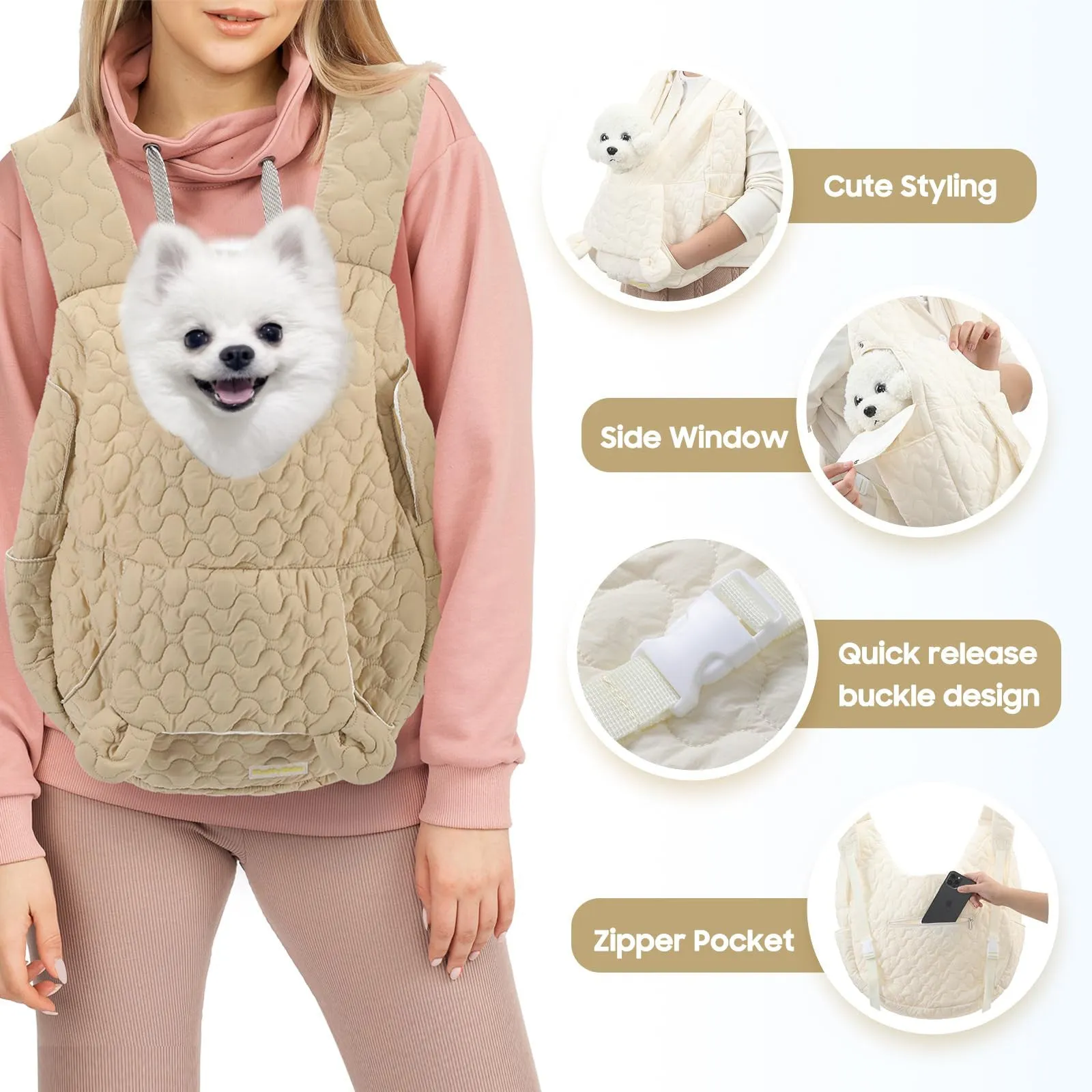 Soft Comfortable Large Capacity Pet Cat Dog Chest Bag