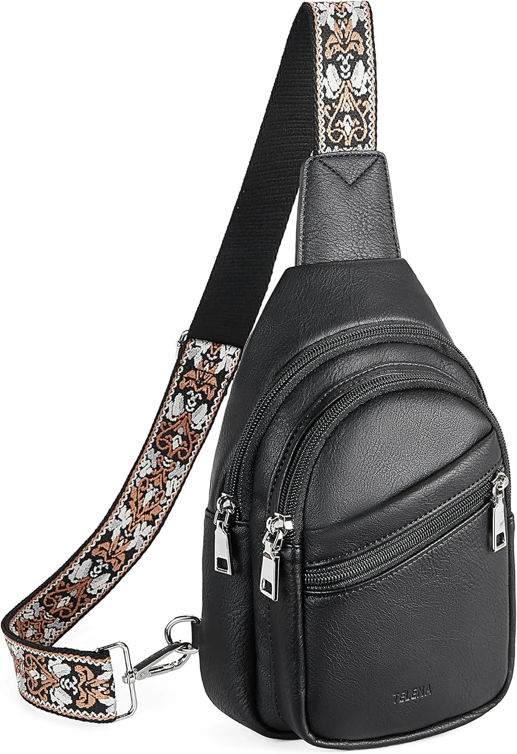 Telena Sling Bag for Women Crossbody Bags Purse for Women Vegan Leather Fanny Pack with Adjustable Strap