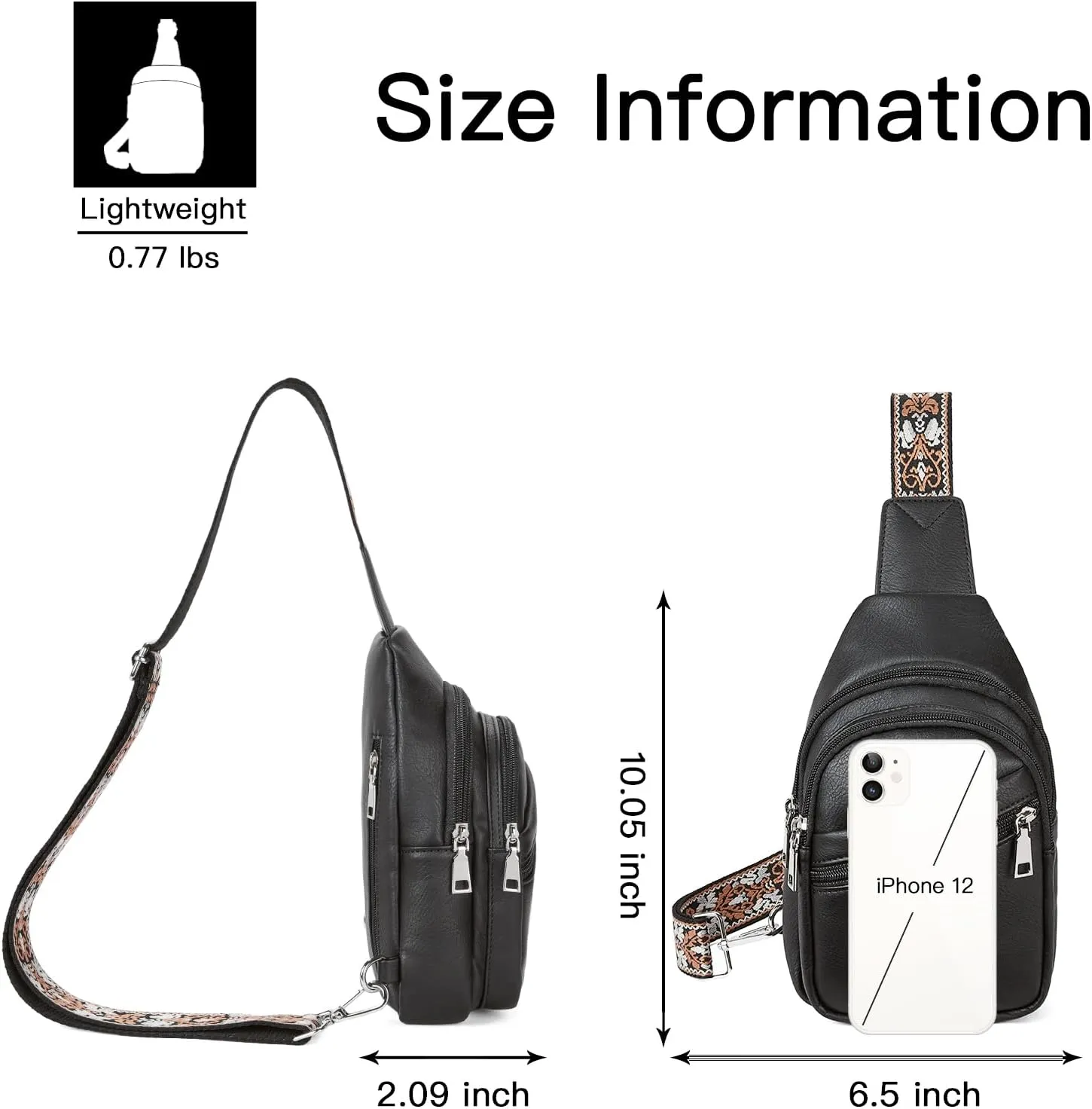 Telena Sling Bag for Women Crossbody Bags Purse for Women Vegan Leather Fanny Pack with Adjustable Strap