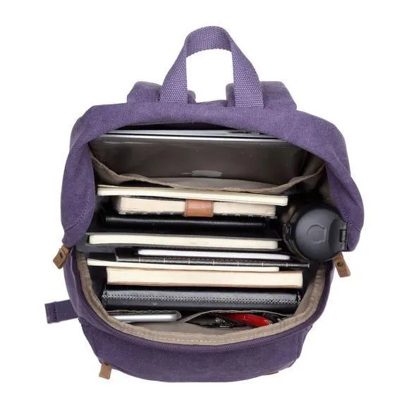 Troop London Organic Cotton Casual Day Backpack | Purple