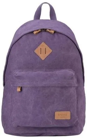 Troop London Organic Cotton Casual Day Backpack | Purple