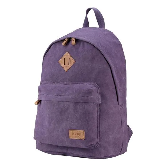 Troop London Organic Cotton Casual Day Backpack | Purple