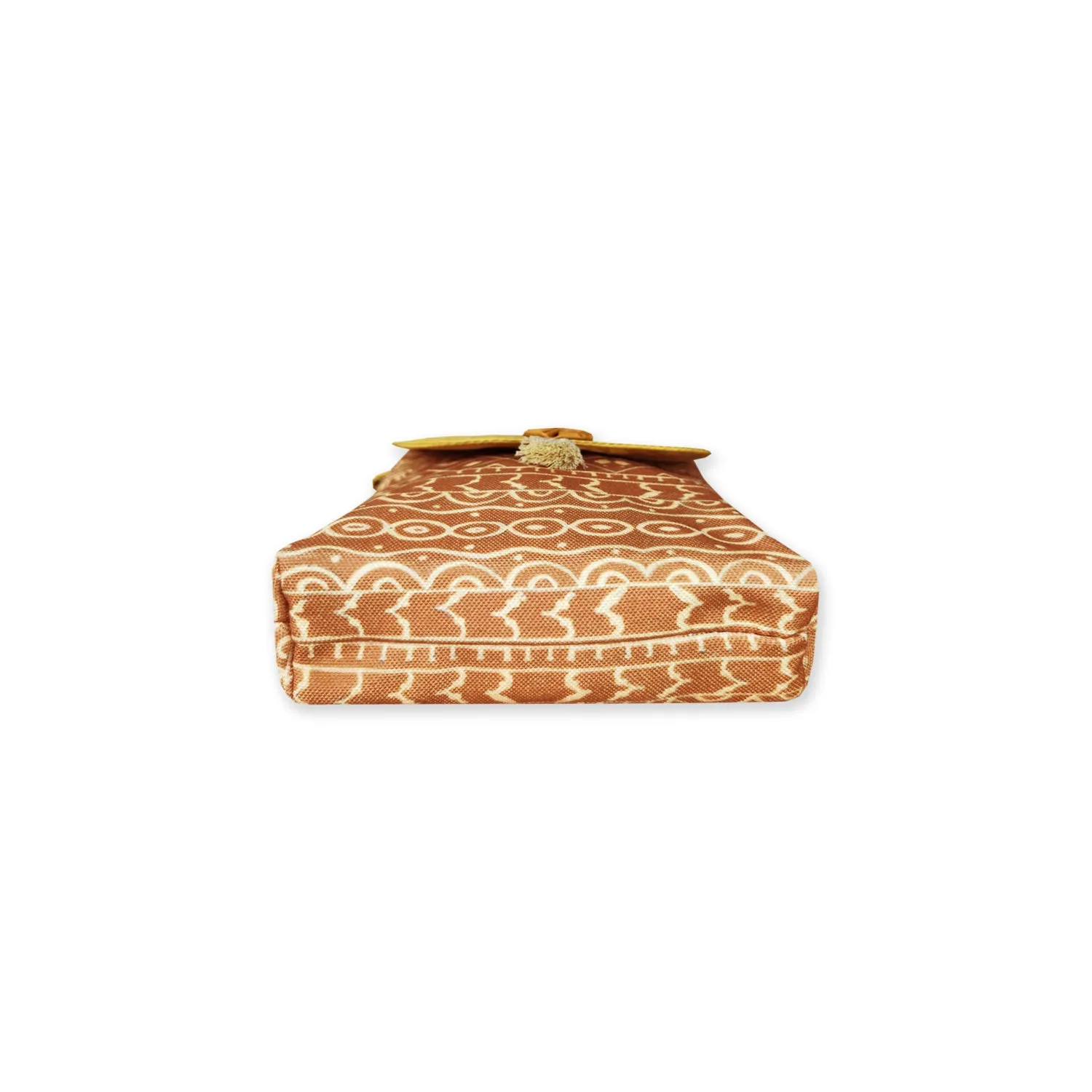 Warli Mobile Sling Bag-Mustard