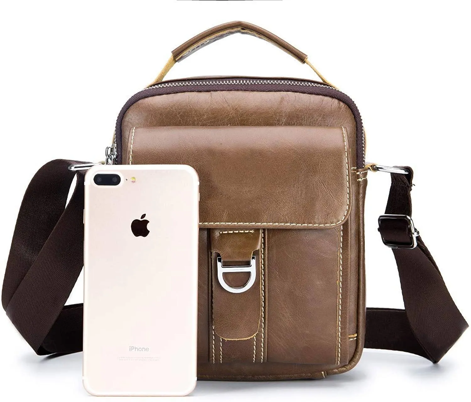 WDXElite™ Men's Genuine Leather Crossbody Sling Chest Bag - Shoulder Day Bag