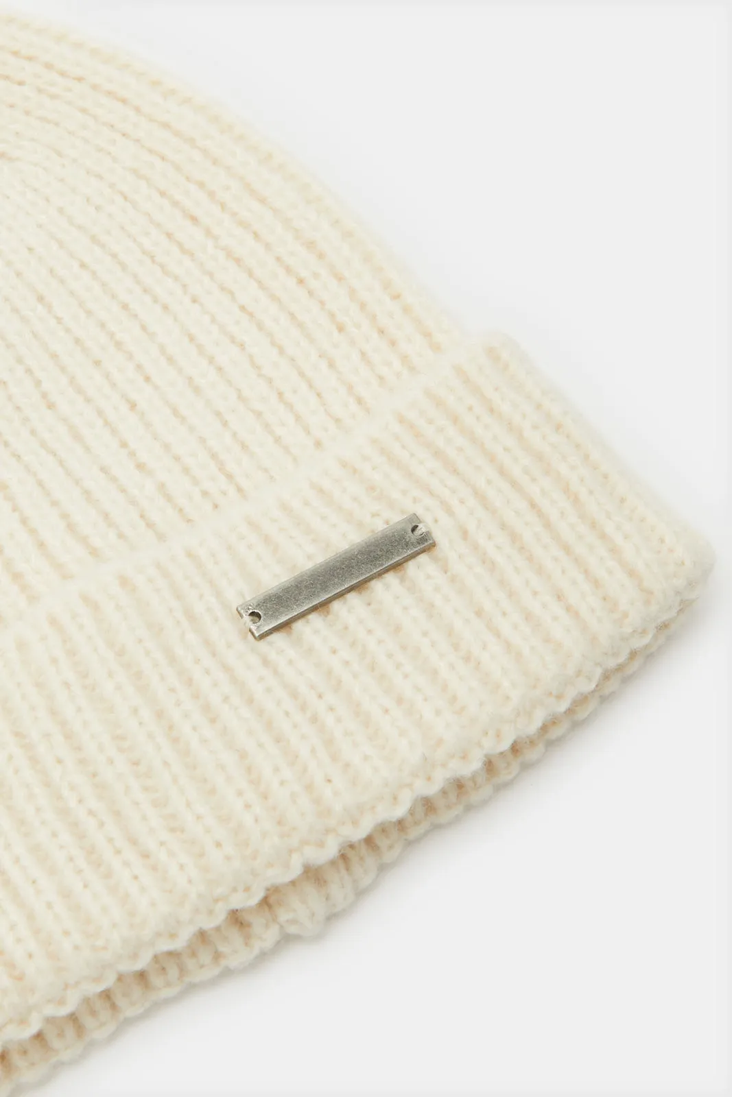 Women  White Knitted Cap