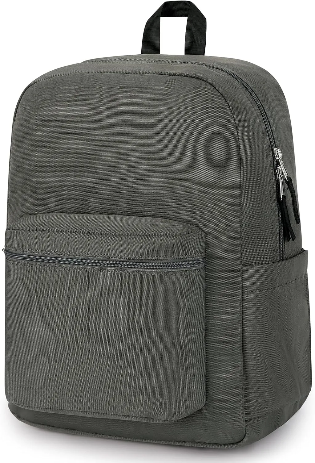 ZORFIN Basic Backpack for School Work Travel: Water Resistant Backpacks for Men and Women - Lightweight Bookbag for Girls and Boys - Graphite Grey