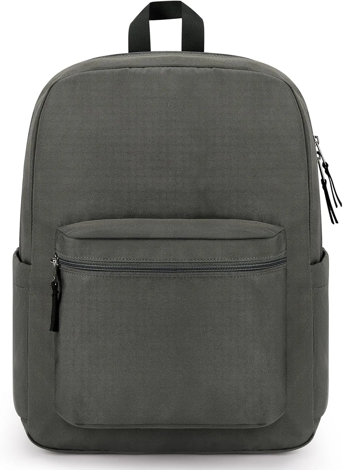 ZORFIN Basic Backpack for School Work Travel: Water Resistant Backpacks for Men and Women - Lightweight Bookbag for Girls and Boys - Graphite Grey